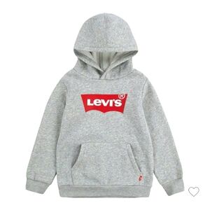 Levi's Boys' Batwing Logo Sweatshirt Heather Gray Sz 5 (Small)